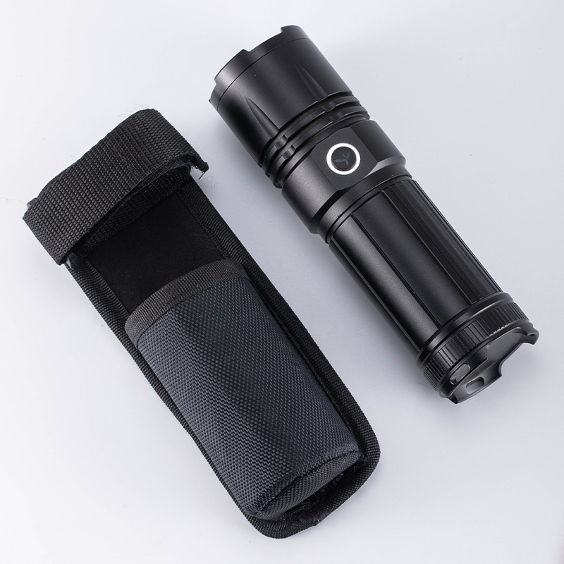 天火激光炮铝合金手电筒户外led变焦远射1000米强光超长续航7-10h