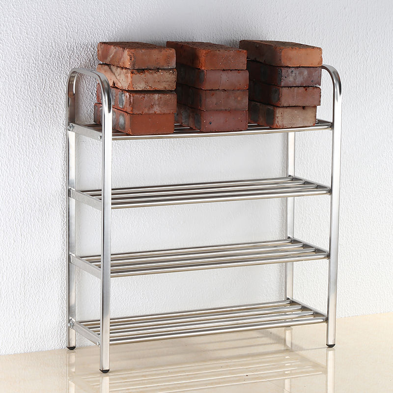 地摊鞋架批发加厚多层简易组装防尘不锈钢家用门口小鞋架子鞋柜