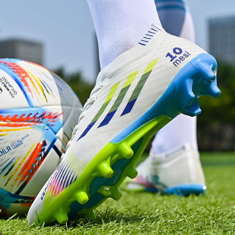 新款梅西冠军金靴莆田工艺长钉碎钉足球鞋跨境低帮足球鞋男款 图片