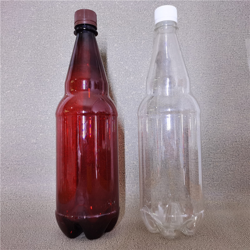1升细高塑料啤酒瓶 1000ml透明啤酒瓶 1l啤酒瓶 饮料瓶 塑料瓶