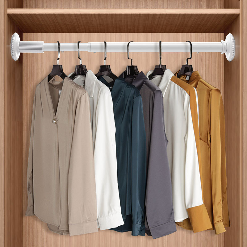 衣柜挂衣杆免打孔衣橱晾衣杆不锈钢伸缩杆横杆柜内里的撑杆挂杆子