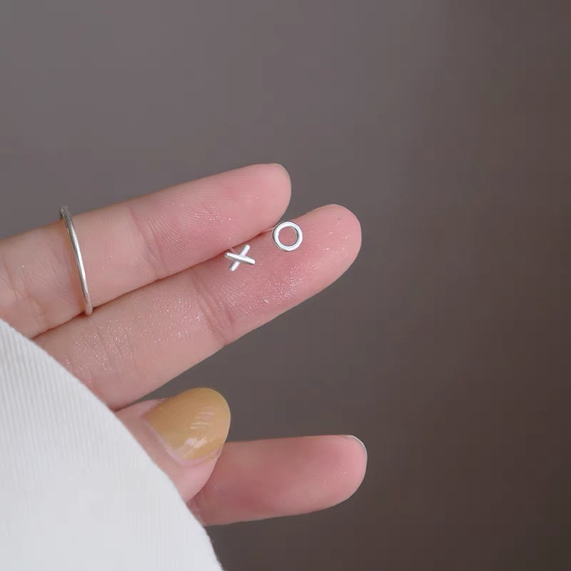 S925 Silver Stud Earrings for Female Students 2022 New Trendy Simple All-Match Small Design Ins Style Earrings Earrings
