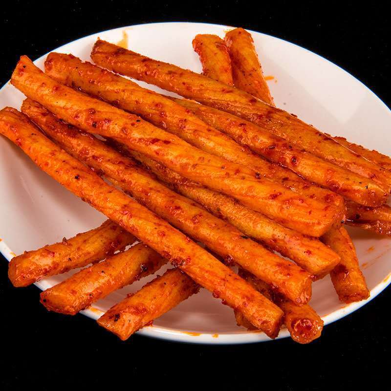 俏嘴巴辣条素牛筋豆筋辣片网红零食加洲鸡排味面筋麻辣面制品