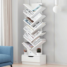 书架多层简易小书柜多功能落地树形创意置物架学生桌面现代收纳架