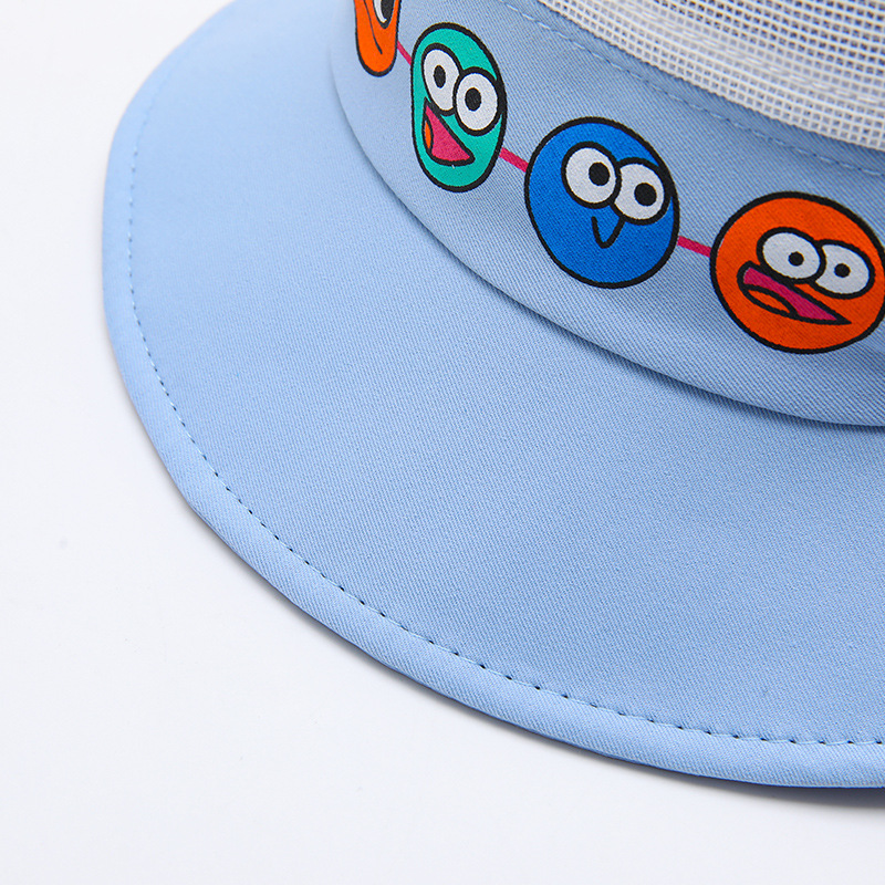 Children's Hat Spring and Summer New Sun Protection Hat Outdoor Cartoon Sun-Proof Net Hat Children's Sun Hat Dinosaur Bucket Hat