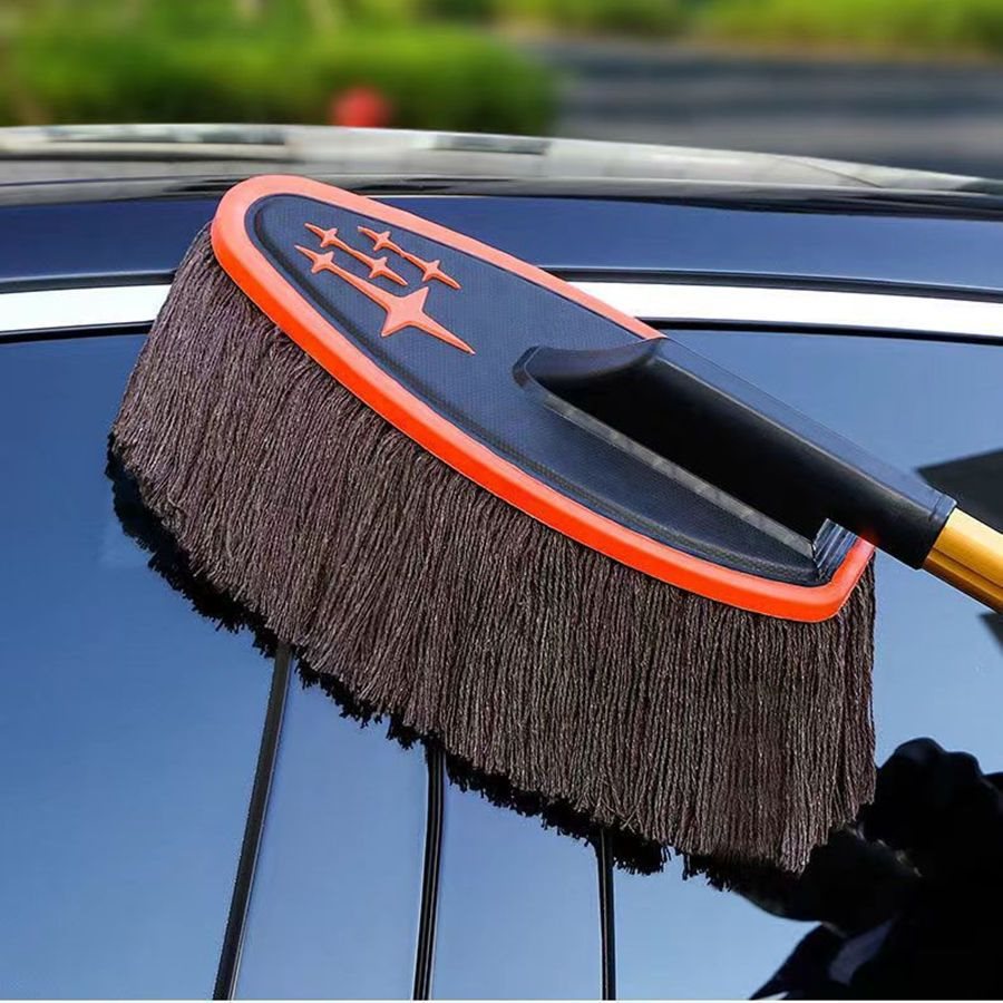 车用除尘掸子纯棉软毛浸油擦车拖把汽车除尘掸子洗车刷子刷车工具-阿