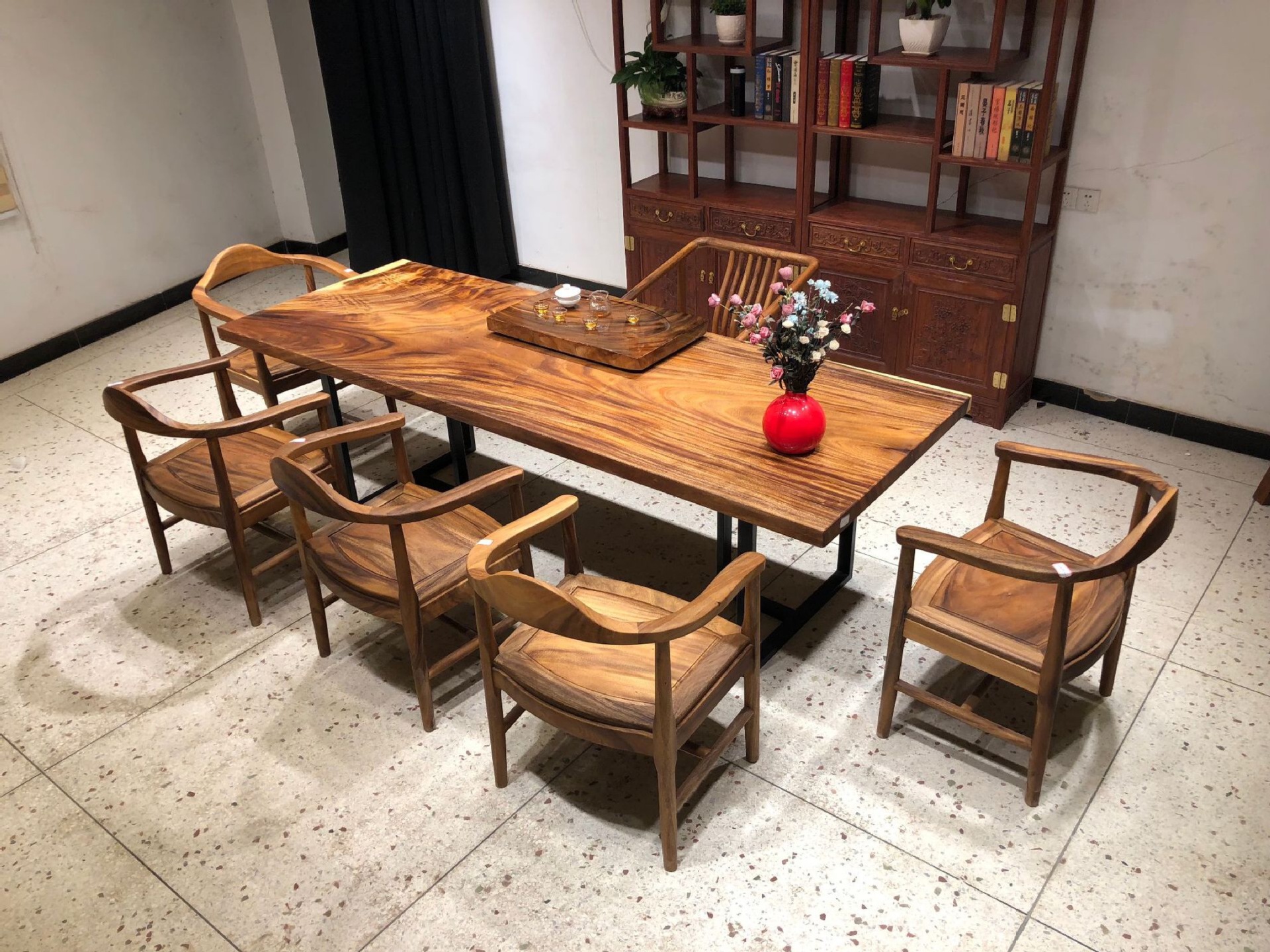 茶桌椅组合简约现代茶台实木茶桌禅意家用新中式功夫办公室泡茶桌