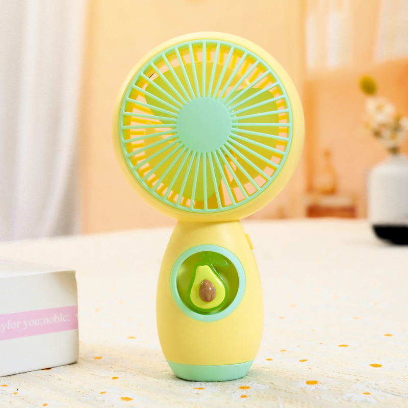 Colored Mosaic Girl Heart Handheld Mini USB Small Fan Cartoon Cute Hand-Held Portable Fan Advertising Gift