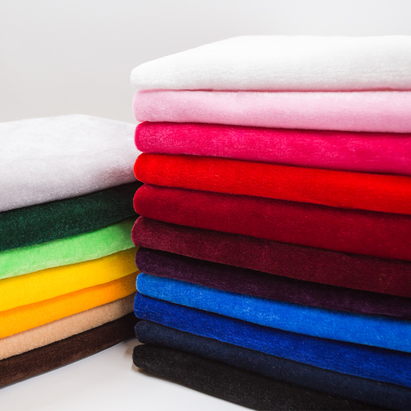 金丝绒布料清仓布头黑色绒布会议桌布绒布窗帘鞋套加厚耐磨沙发布