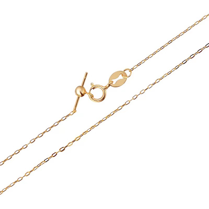 s925银针式通体银链子s925银带针肖邦链s925银带针盒子链可穿珠子