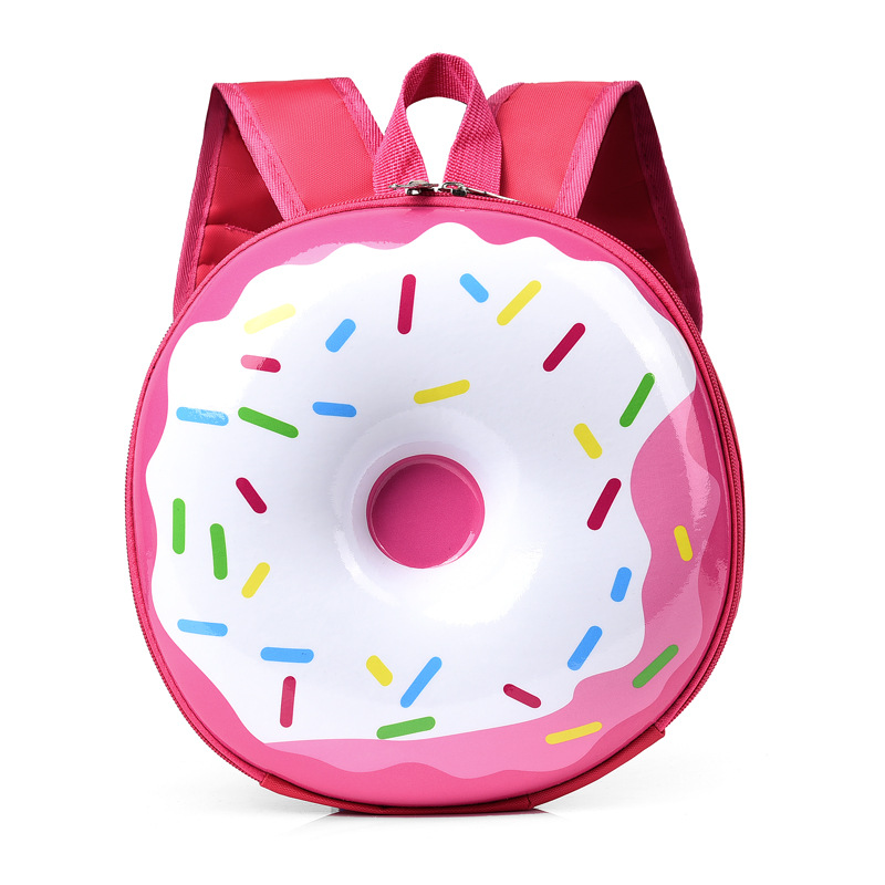 Children's Schoolbag New Cartoon Cute Doughnut Backpack Kindergarten Boys and Girls Lightweight Rainbow Creative Backpack