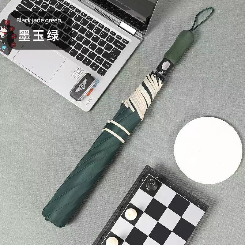 Foreign Trade Popular Style Two-Fold Golf Advertising Umbrella Automatic Folding Umbrella 27-Inch Factory Wholesale Business Gift Umbrella