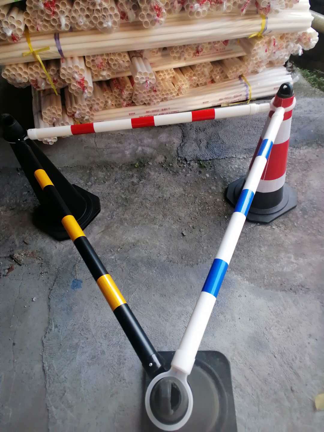 路锥连接杆pvc反光杆警示杆交通设施连接杆标志固定杆标