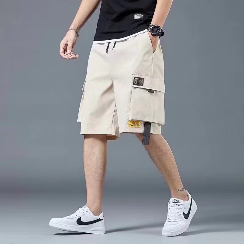 Workwear Shorts Men's Summer Loose Casual Pants Ins Korean Fashion Men's Pants Hip Hop Multi-Pocket Shorts