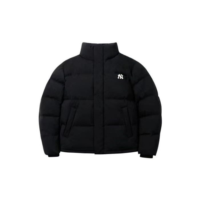 韩国潮牌mlb洛杉矶道奇队ny小标情侣款立领白鸭绒休闲宽松羽绒服