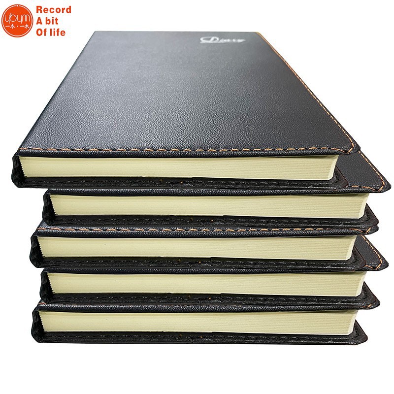 一本一木18k118张笔记本商务黑皮办公记事本皮面本培训加厚会议本