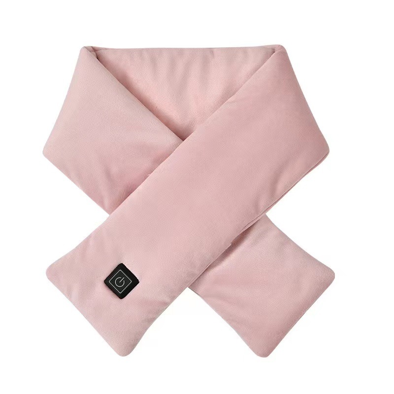 In Stock Wholesale Multifunctional USB Charging Heating Scarf Unisex Heating Scarf Pure Color Cotton Electric Heating Scarf