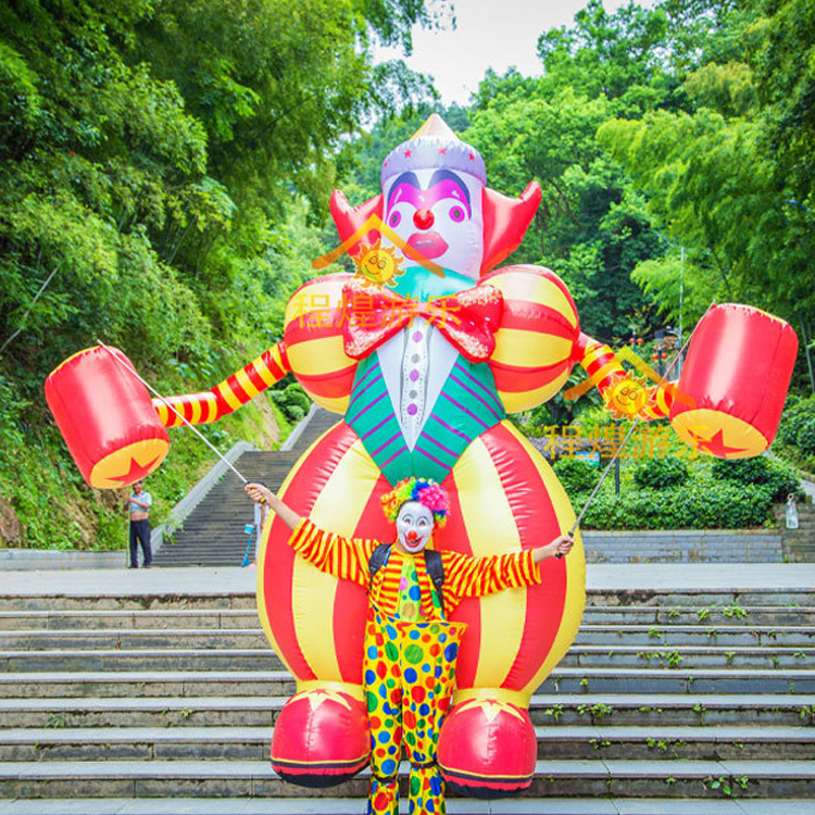 充气行走小丑气模商场开业活动引流支架拍手道具酒吧气氛活动模型