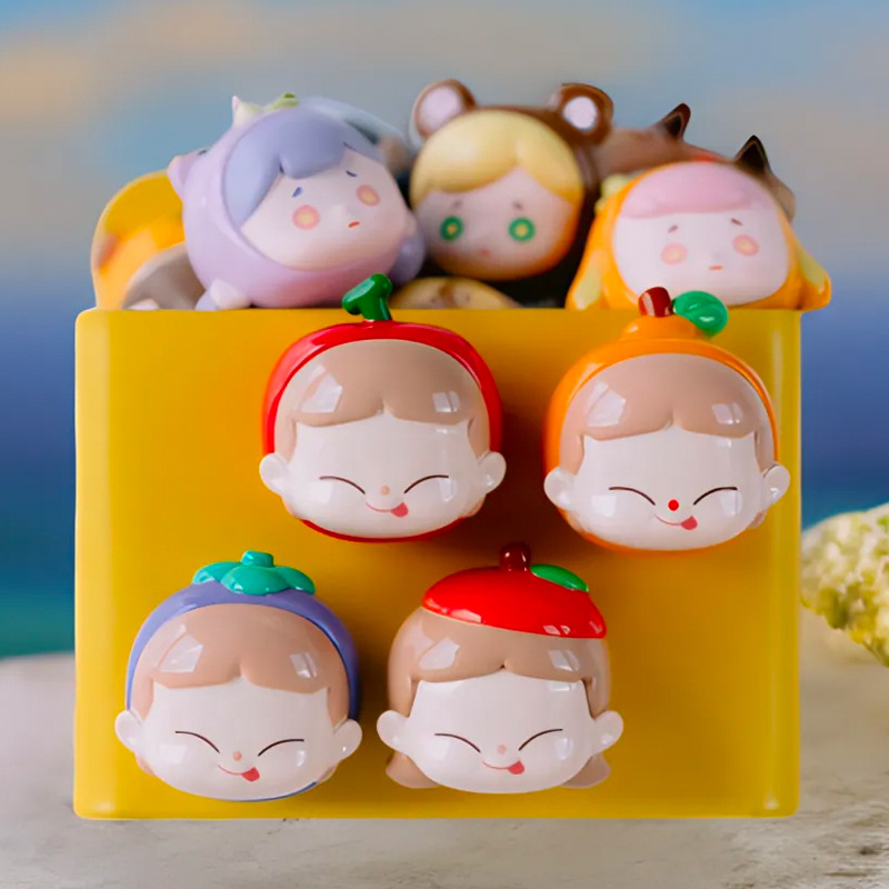 正版贴贴乐迷你盲盒磁吸装饰贴立体冰箱贴卡通创意萌粒磁力贴礼物