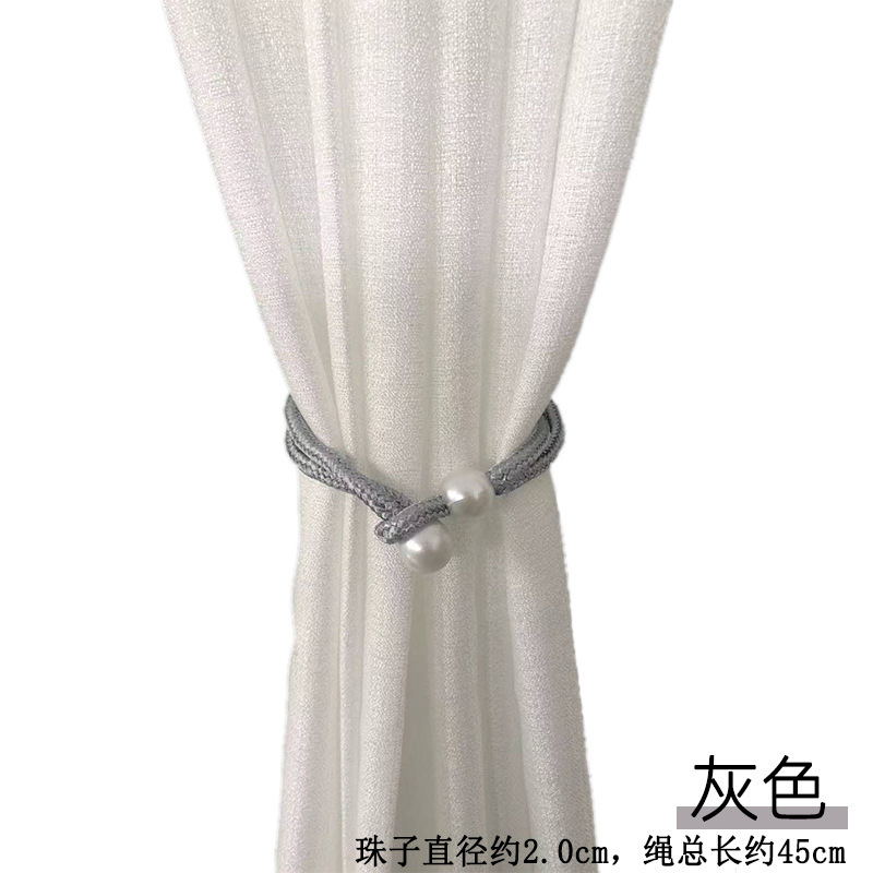 萨朗轻奢高档珍珠窗帘绑带一对装客厅扣环绑饰扎束带装饰配件绑绳 图