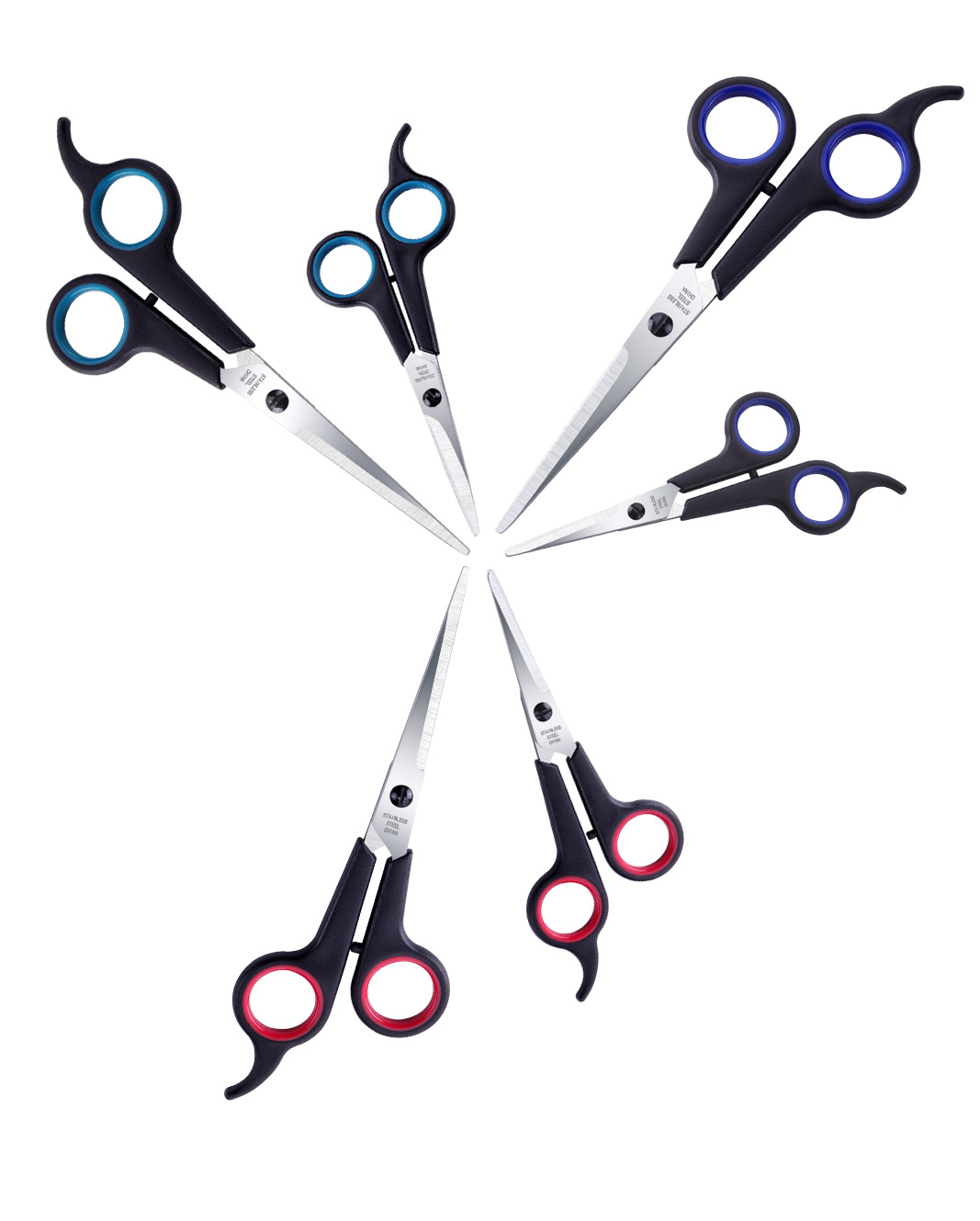 Factory Direct Sales Hairdressing Scissors Straight Snips Household Haircutting Scissors Hair Salon Hair Cutting Scissors Professional Hair Bangs Thinning Tools