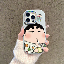 蜡笔小新适用16苹果15手机壳iPhone14pro全包13软12壳11胖墩墩xXR