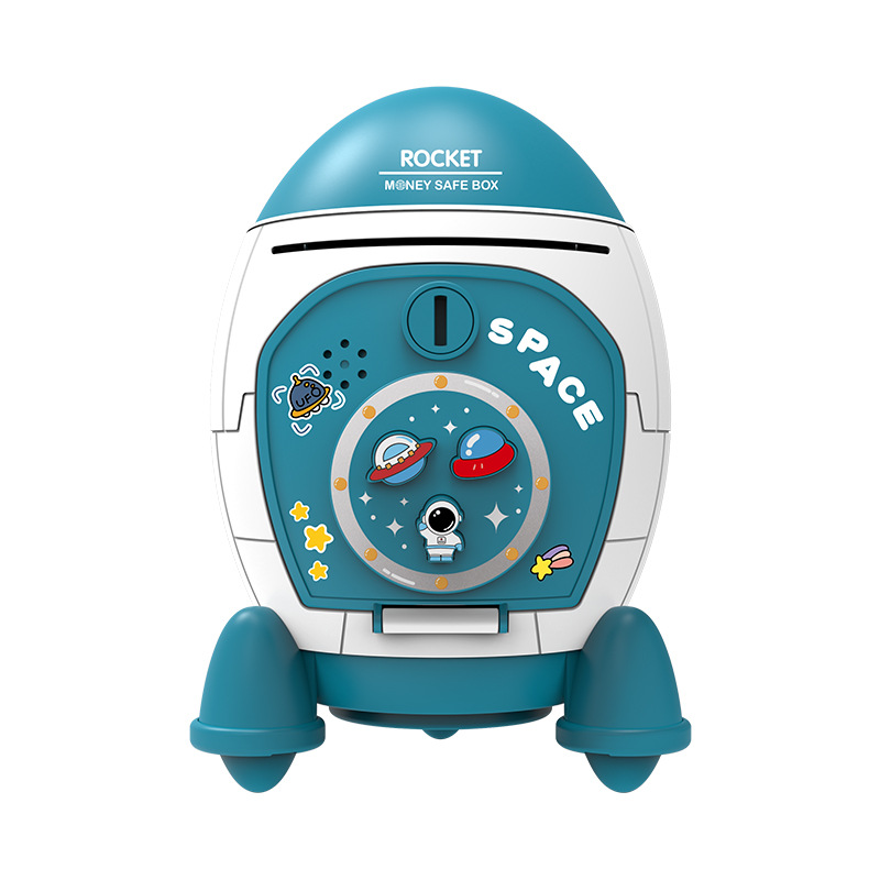 Rocket Coin Bank Savings Bank Decoration Children's Students' Birthday Present Early Education Educational Learning Toys