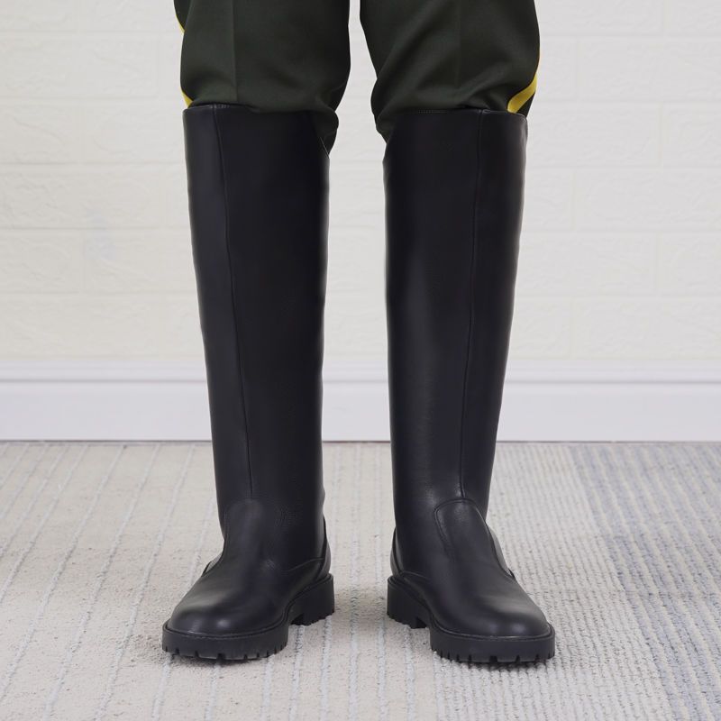仪仗队马靴男女高筒皮靴男鞋COSPLY动漫升旗骑马术靴长靴马丁靴子