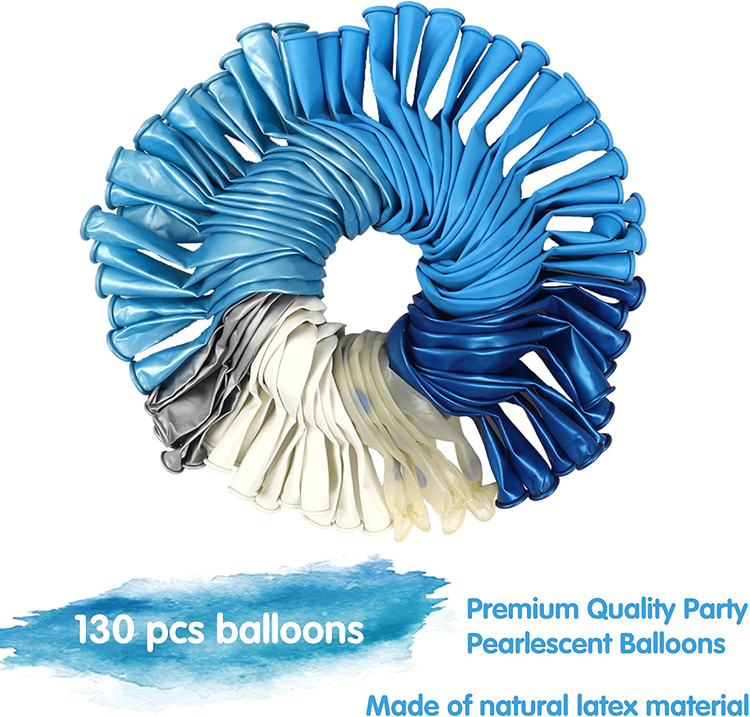 Blue Balloon Chain Set Ocean Blue Theme Birthday Wedding Party Decoration Background