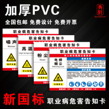 职业病危害告知牌卡粉尘噪声高温卫生警示告知卡安全标识