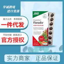 红铁片 Floradix德国红版便携装女性孕期叶酸片剂孕妇补铁84粒