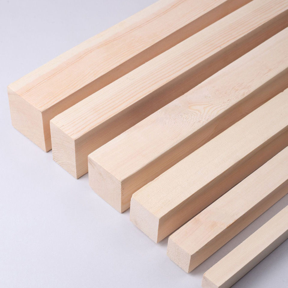 实木松木板抛光木条批发方木条长木条龙骨架吊顶diy手工