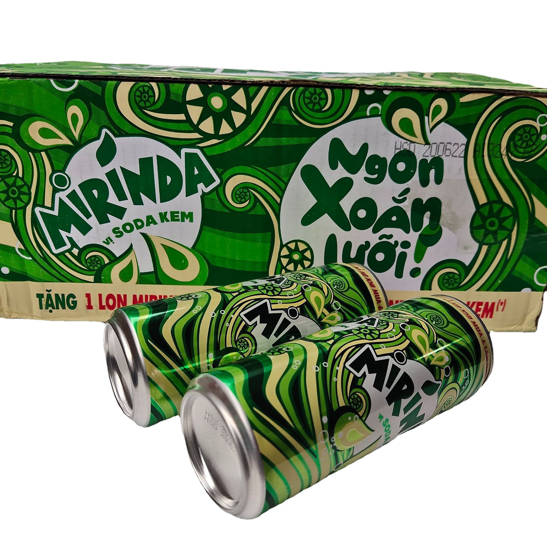 越南进口美林达绿汽水mirinda清凉软饮料苏打水 320ml*24瓶整件