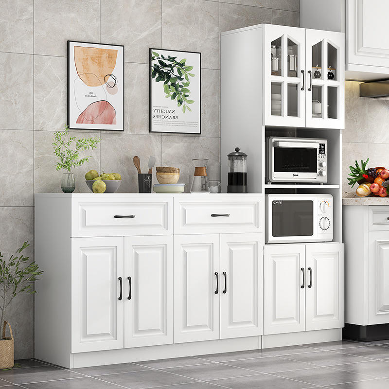 餐边柜现代简约微波炉烤箱一体靠墙厨房餐厅多功能收纳储物柜碗柜