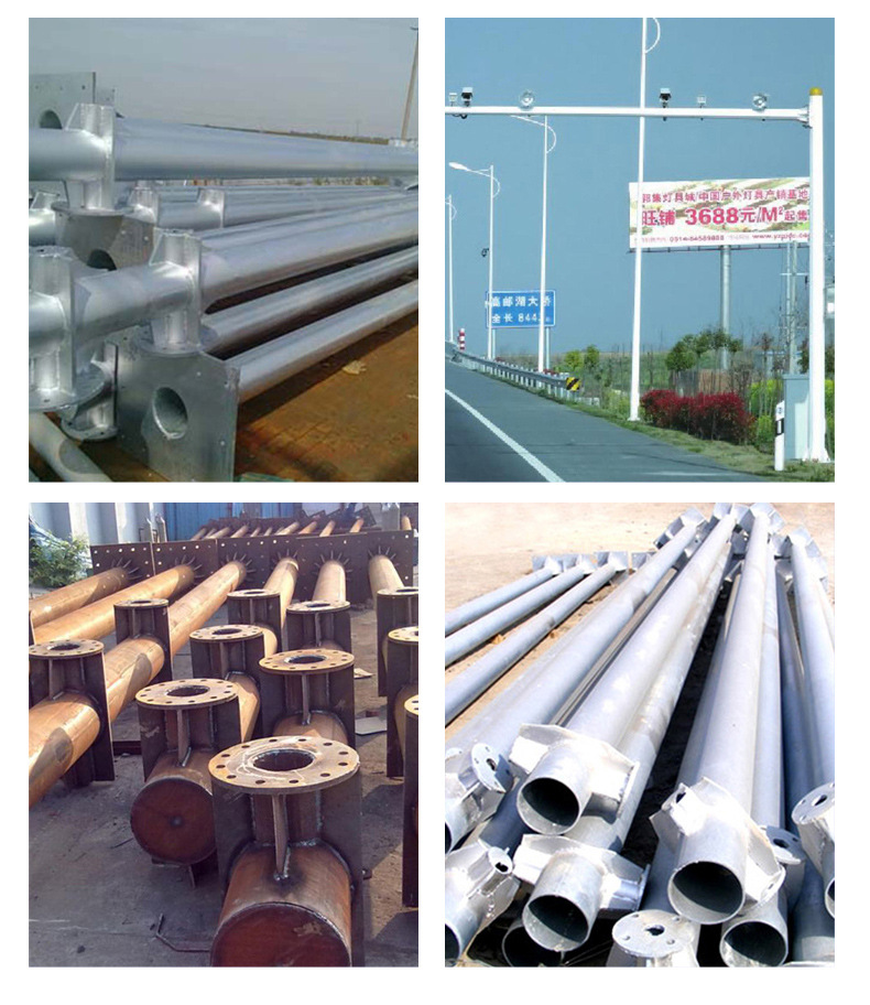 厂家批发交通监控杆人行道八角监控杆球机路口监控抓拍监控杆