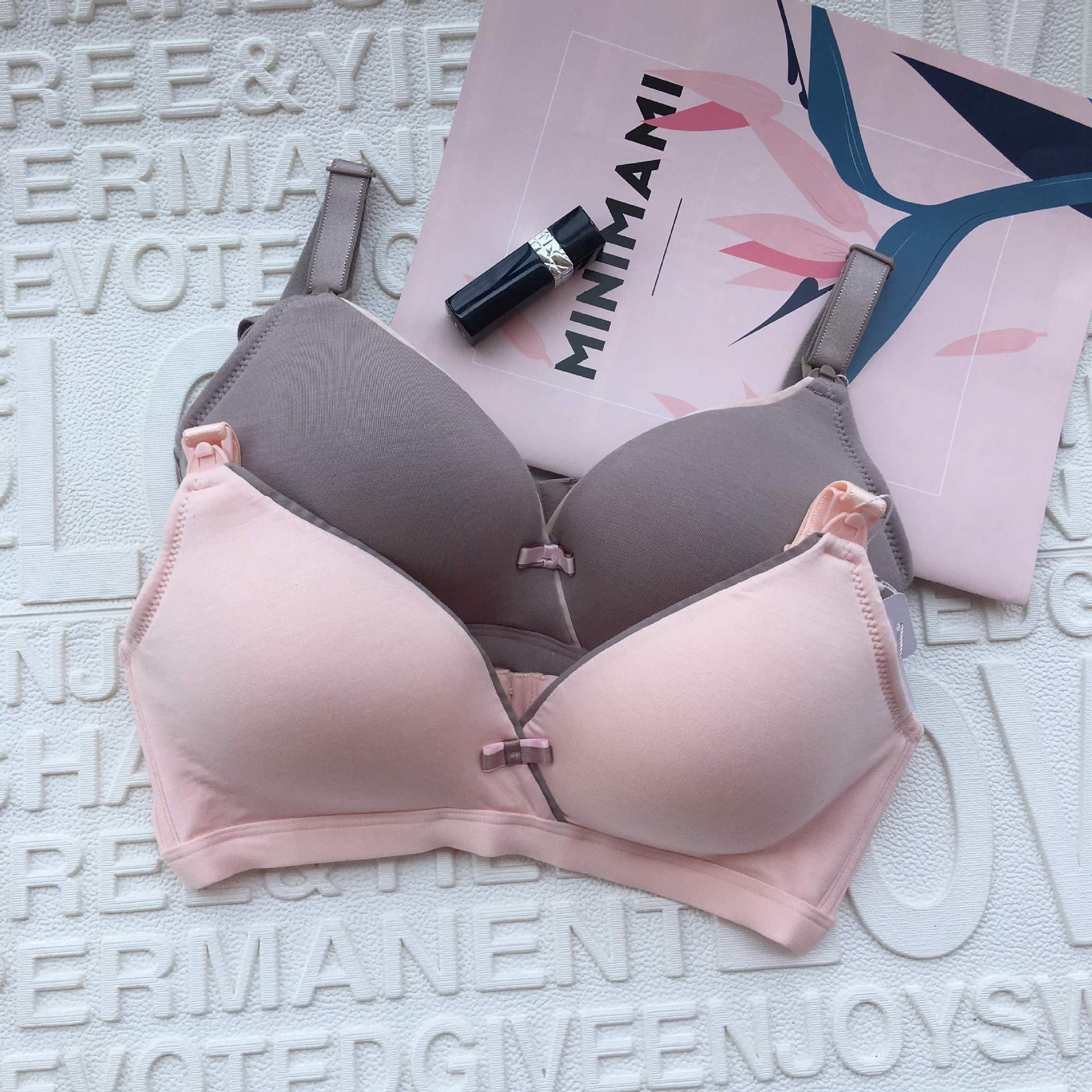 哺乳文胸怀孕期孕妇内衣中厚聚拢防下垂上托小胸喂奶胸罩