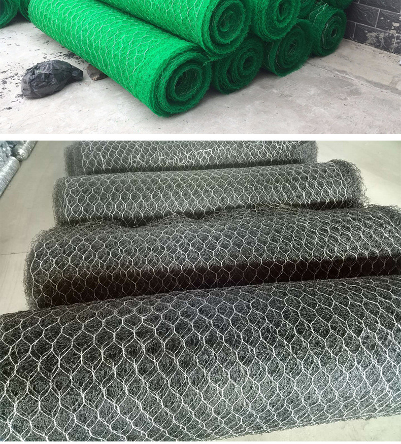 加筋麦克垫镀锌护坡植被播种地垫高尔凡土工三维加筋网垫