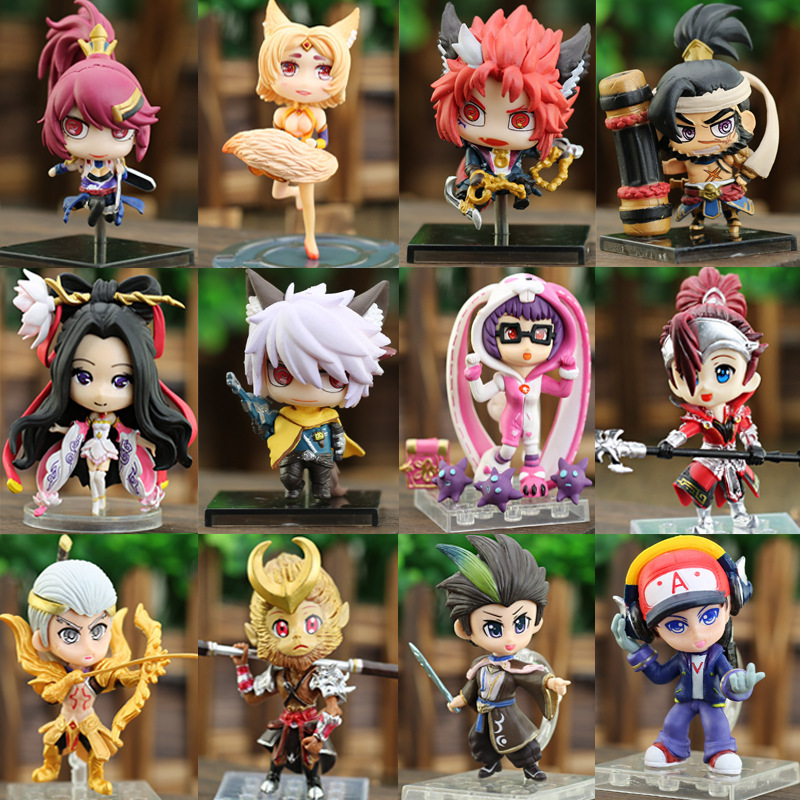 手办Q版手游农药王者荣耀摆件貂蝉孙悟空花木兰蛋糕烘焙手办盲盒