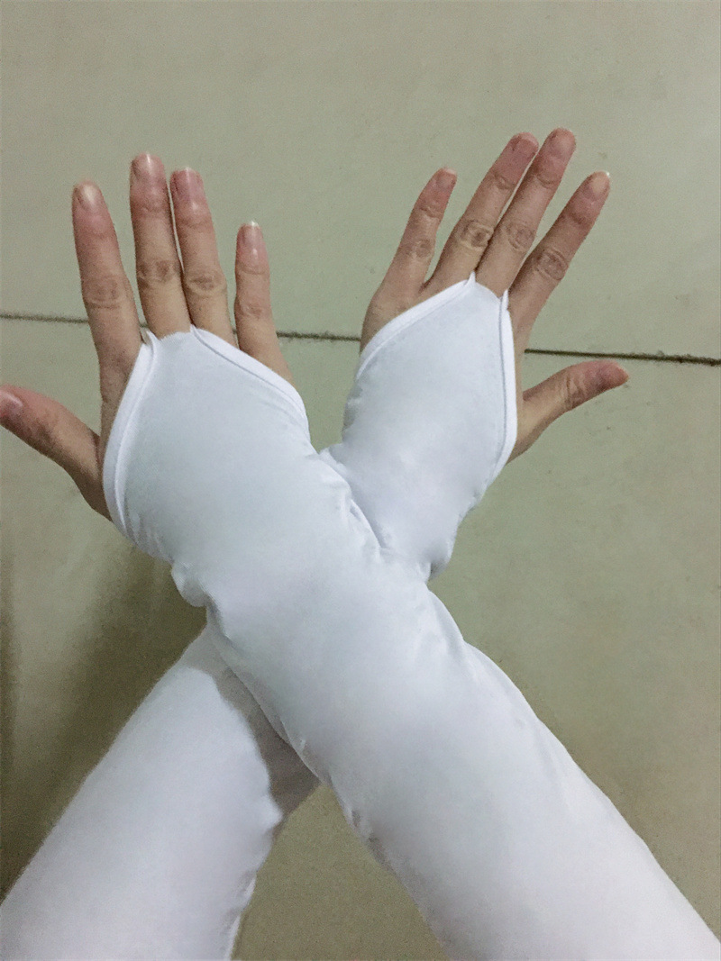 百雅千慧肚皮舞拉丁舞手套新款手袖臂套牛奶丝手套舞蹈演出配饰女