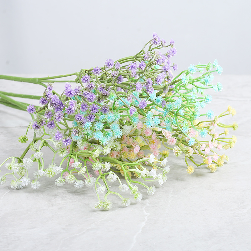 仿真满天星批发婚礼新娘手捧花绢花60cm装饰花草满天星拍摄道具