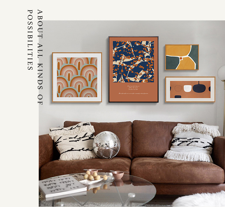 1719美术馆 法式复古客厅装饰画小众文艺壁画抽象画艺术卧室挂画