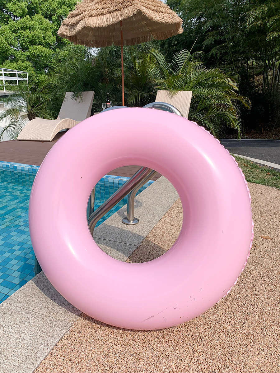 Hot Selling Children's Cartoon Pink Little Girl Swimming Ring Thickened Life Buoy Anti-Flip Boys and Girls Beginner