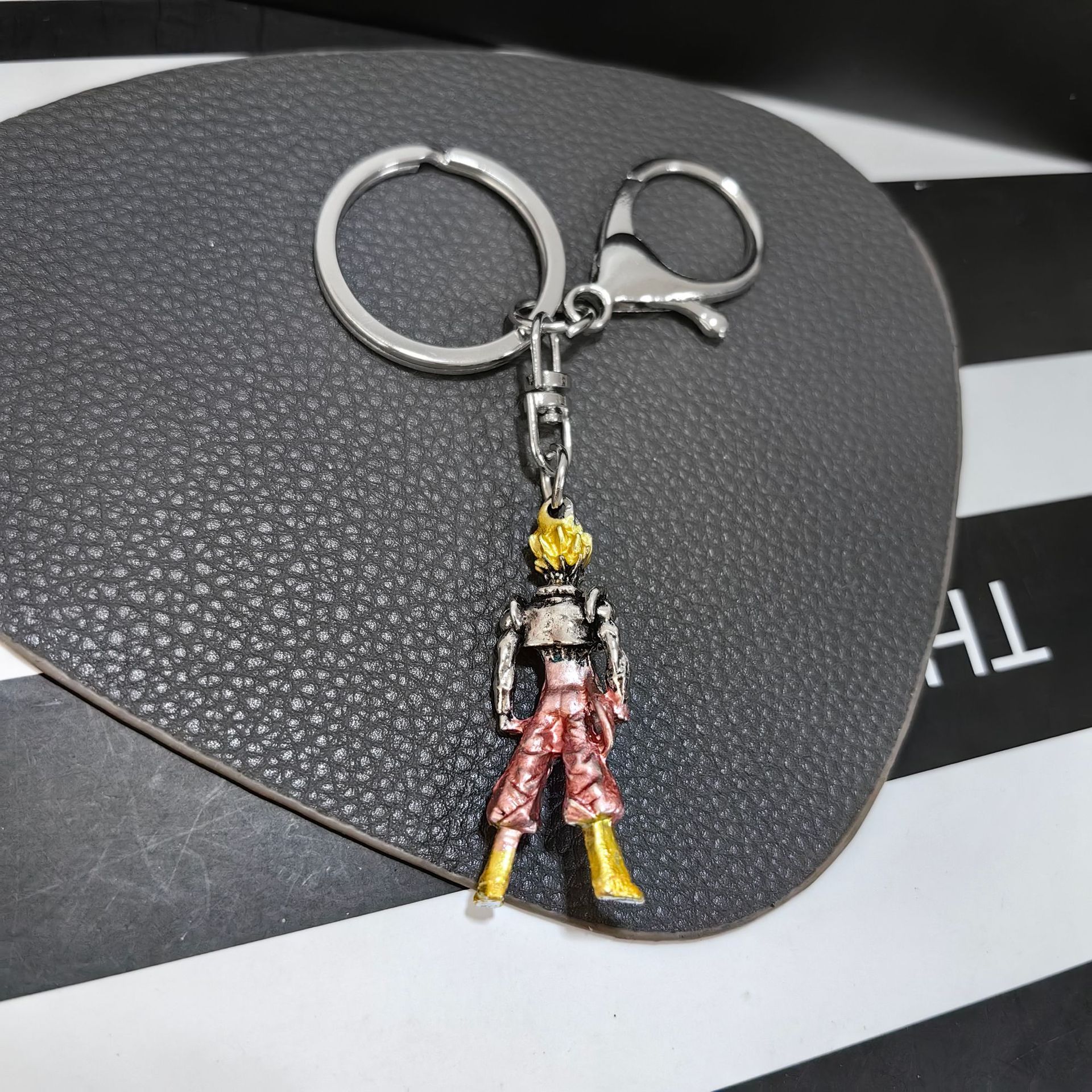 Cross-Border Saiyan Dragon Ball Sun Wukong Keychain Pendant New Retro Online Red Fashion Key Chain Hanging Jewelry