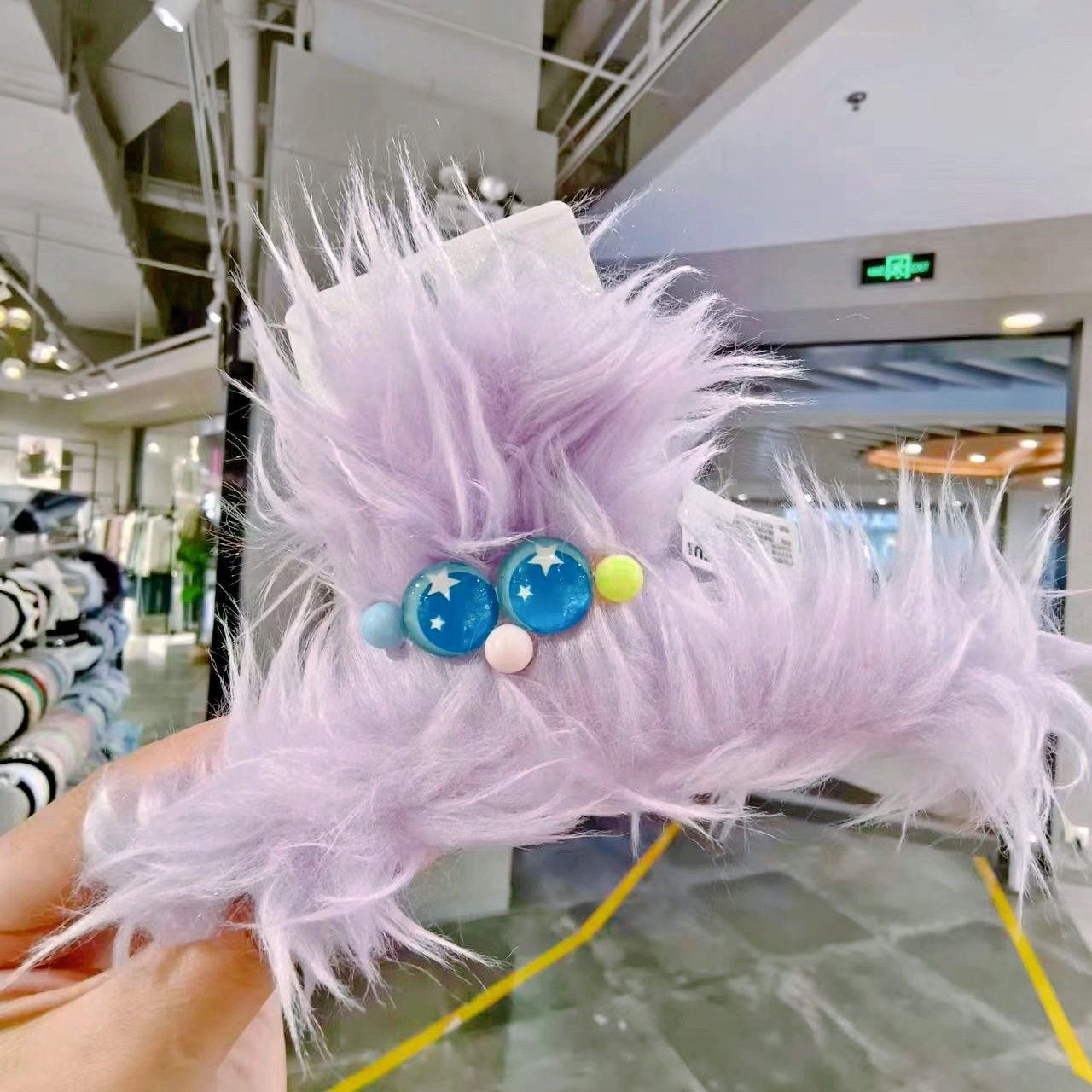 丑娃毛绒绒可爱彩色抓夹多巴胺diy高颜值发卡甜美ins