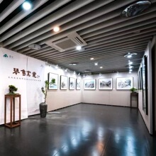 无缝书画展板艺术板墙文化宣传办公隔断屏风展馆摄影式背景无缝板