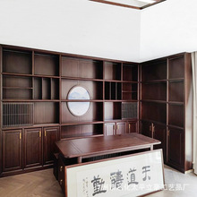 书房书柜定制木质背景书柜家装木柜木书柜订做全屋定制家具