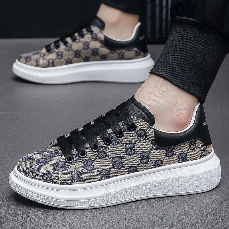 2022新款gd字母麦昆情侣小白鞋男厚底增高男鞋子休闲板鞋一件代发