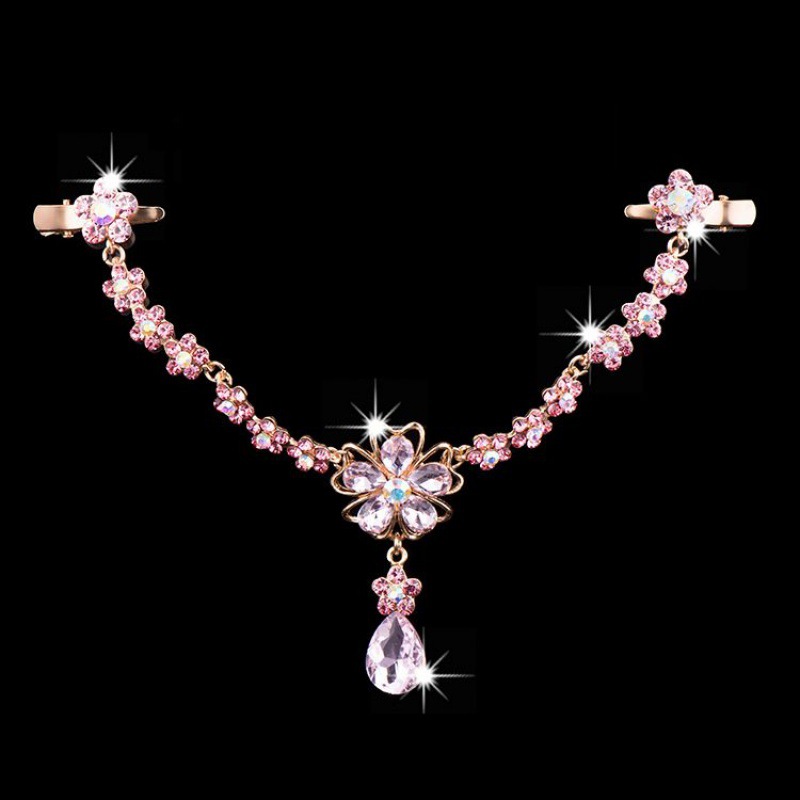 额头链发饰多件装儿童成人拉丁舞新娘闪亮水晶眉心坠头饰品亚马逊