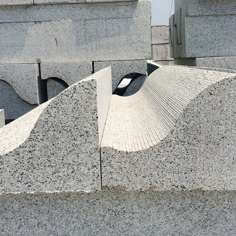 异型花岗岩路牙石 大理石s型路缘石 排水路侧石安装 户外道路用石