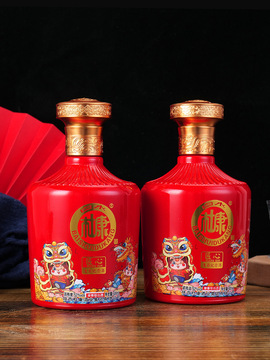 兔年生肖酒浓香型52度白酒500ml*2瓶纯粮食杜康白酒礼盒装-阿里巴巴